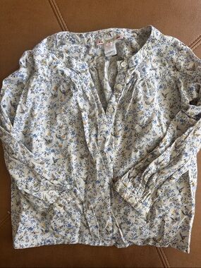 Bonpoint Light Floral Button-Front Blouse 4T